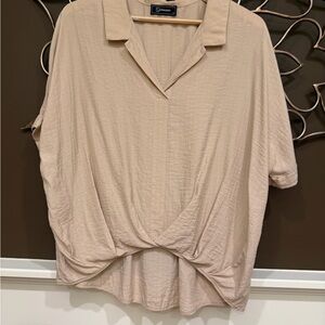 NWOT Swagger Women's Beige Gathered Top